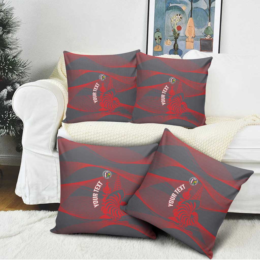 Custom New Caledonia Football Pillow Cover Allez Les Cagous Grey Version - Polynesian Pride