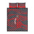 Custom New Caledonia Football Quilt Bed Set Allez Les Cagous Grey Version - Polynesian Pride