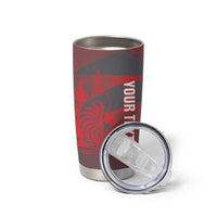 Custom New Caledonia Football Tumbler Cup Allez Les Cagous Grey Version - Polynesian Pride