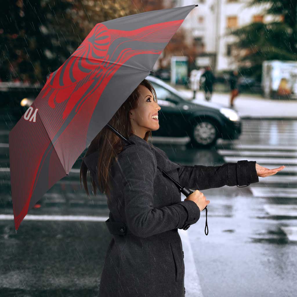Custom New Caledonia Football Umbrella Allez Les Cagous Grey Version - Polynesian Pride