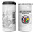 Custom New Caledonia Football 4 in 1 Can Cooler Tumbler Allez Les Cagous White Version - Polynesian Pride