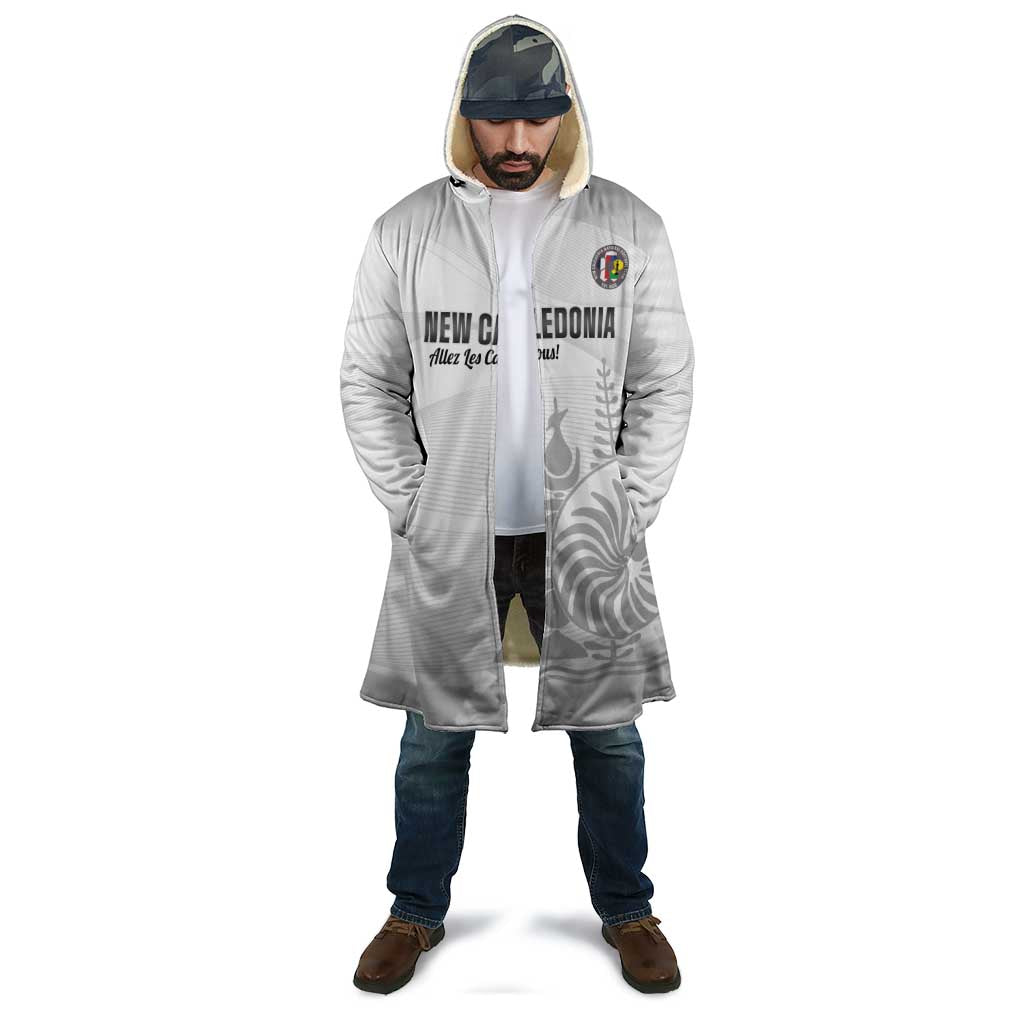 Custom New Caledonia Football Cloak Allez Les Cagous White Version - Polynesian Pride