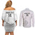 Custom New Caledonia Football Couples Matching Off Shoulder Short Dress and Long Sleeve Button Shirt Allez Les Cagous White Version - Polynesian Pride