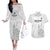 Custom New Caledonia Football Couples Matching Off The Shoulder Long Sleeve Dress and Hawaiian Shirt Allez Les Cagous White Version - Polynesian Pride