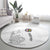 Custom New Caledonia Football Round Carpet Allez Les Cagous White Version - Polynesian Pride