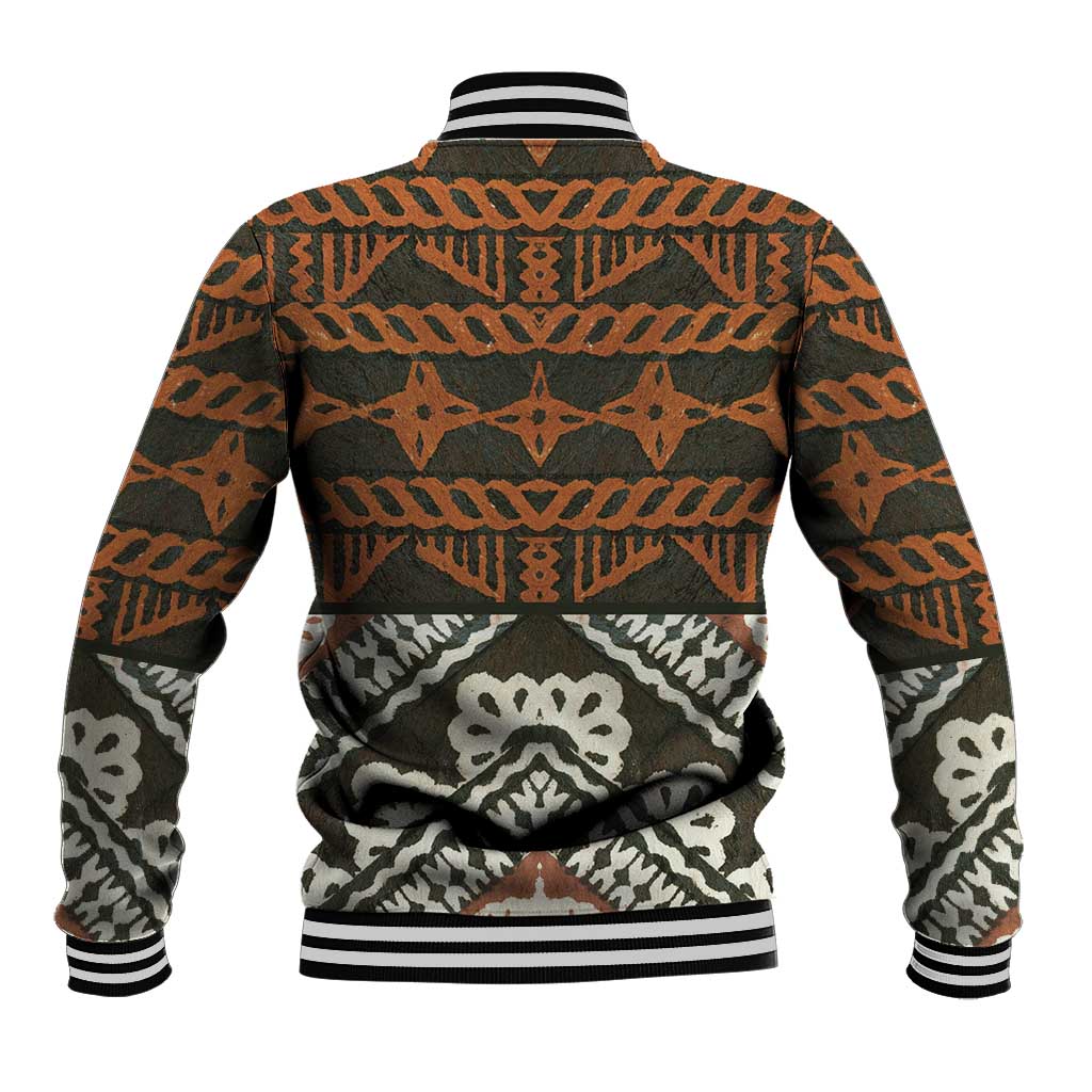 Bula Fiji Tapa Baseball Jacket Fijian Masi Vintage Vibes - Polynesian Pride