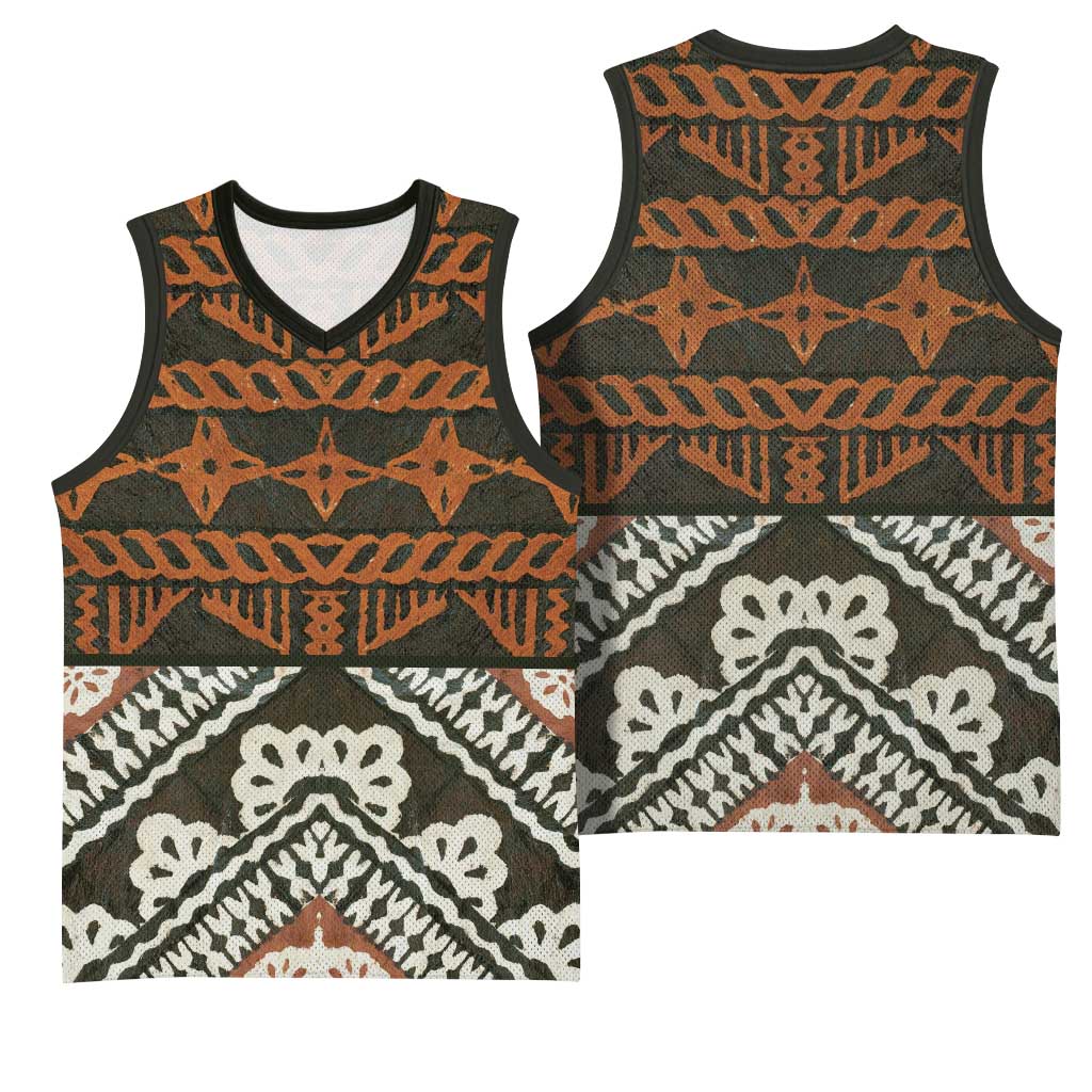 Bula Fiji Tapa Basketball Jersey Fijian Masi Vintage Vibes LT14 - Polynesian Pride