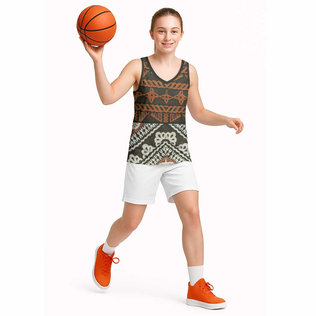 Bula Fiji Tapa Basketball Jersey Fijian Masi Vintage Vibes LT14 - Polynesian Pride
