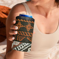 Bula Fiji Tapa 4 in 1 Can Cooler Tumbler Fijian Masi Vintage Vibes LT14 - Polynesian Pride
