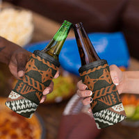 Bula Fiji Tapa 4 in 1 Can Cooler Tumbler Fijian Masi Vintage Vibes LT14 - Polynesian Pride