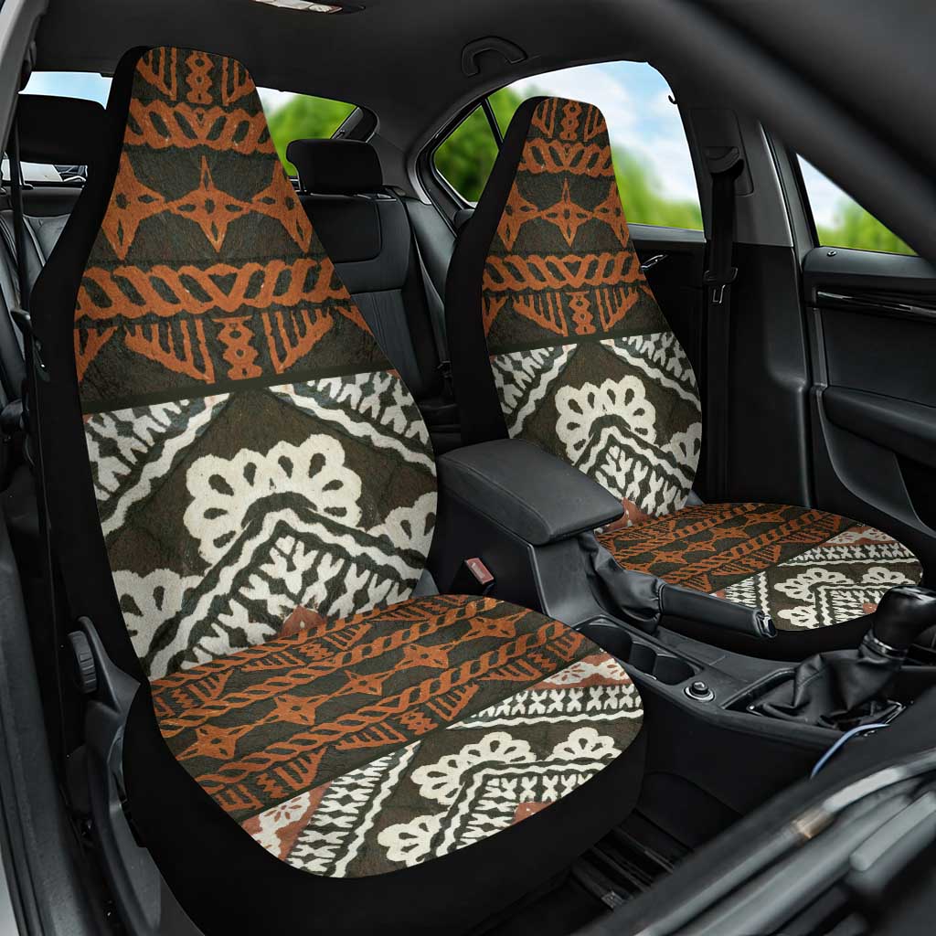 Bula Fiji Tapa Car Seat Cover Fijian Masi Vintage Vibes LT14 One Size Brown - Polynesian Pride