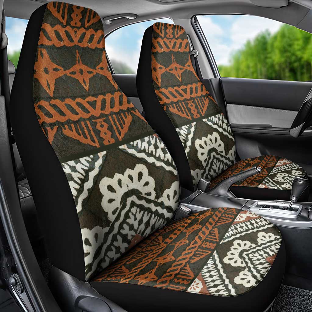 Bula Fiji Tapa Car Seat Cover Fijian Masi Vintage Vibes LT14 - Polynesian Pride