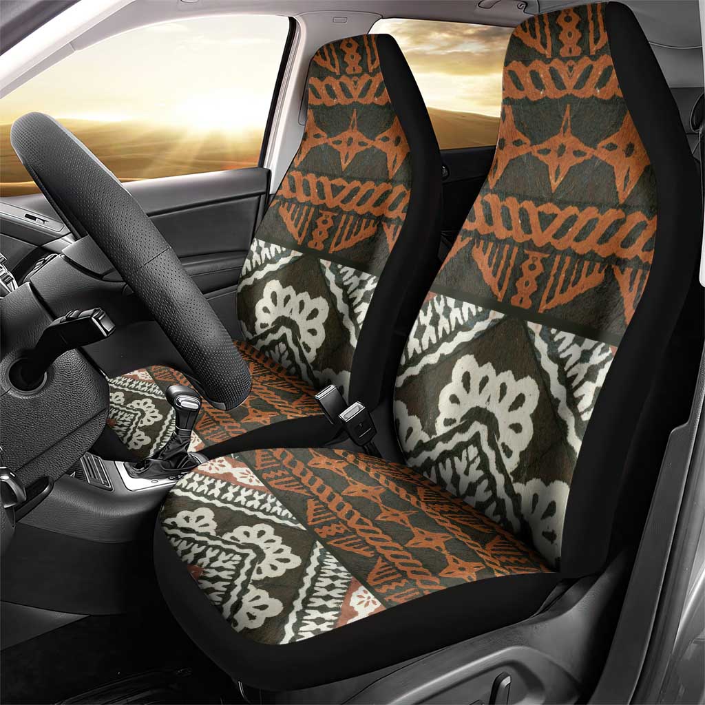 Bula Fiji Tapa Car Seat Cover Fijian Masi Vintage Vibes LT14 - Polynesian Pride