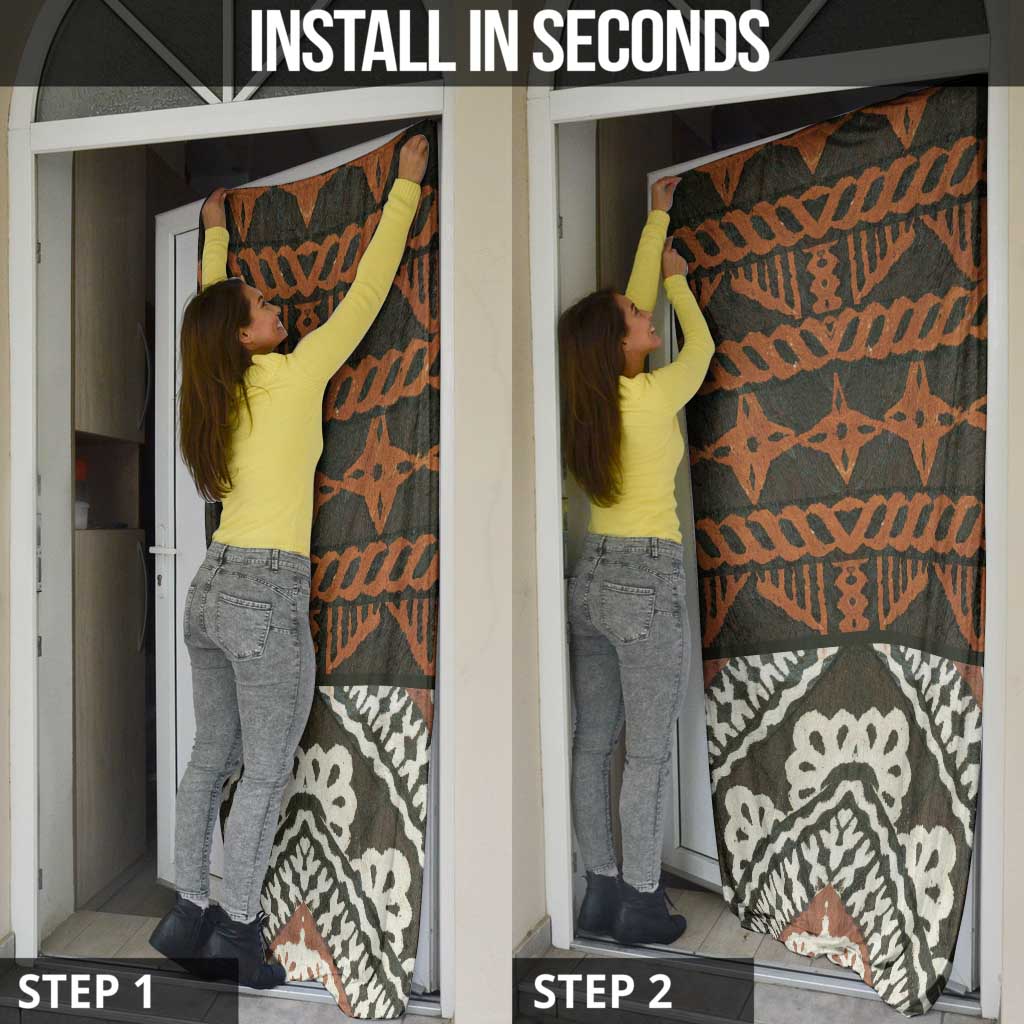 Bula Fiji Tapa Door Cover Fijian Masi Vintage Vibes LT14 - Polynesian Pride