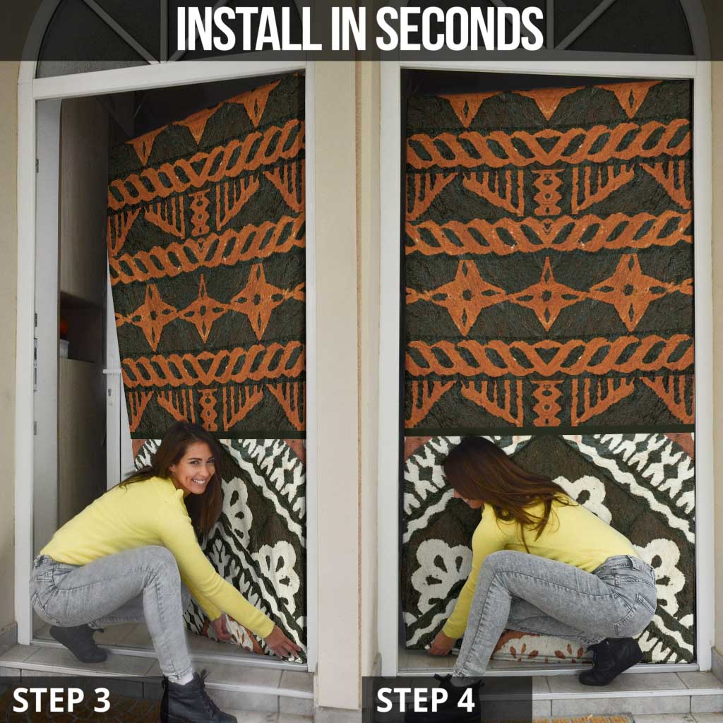 Bula Fiji Tapa Door Cover Fijian Masi Vintage Vibes LT14 - Polynesian Pride