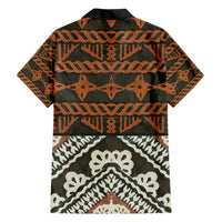 Bula Fiji Tapa Family Matching Off Shoulder Maxi Dress and Hawaiian Shirt Fijian Masi Vintage Vibes LT14 - Polynesian Pride