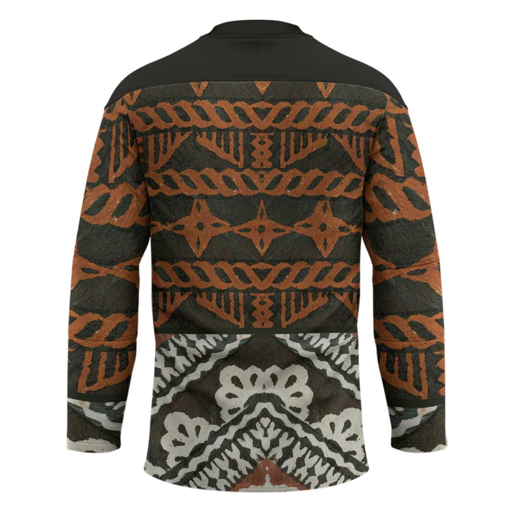 Bula Fiji Tapa Hockey Jersey Fijian Masi Vintage Vibes LT14 - Polynesian Pride