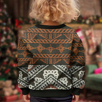 Bula Fiji Tapa Kid Ugly Christmas Sweater Fijian Masi Vintage Vibes LT14 - Polynesian Pride
