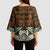 Bula Fiji Tapa Kimono Sleeve Blouse Fijian Masi Vintage Vibes - Polynesian Pride