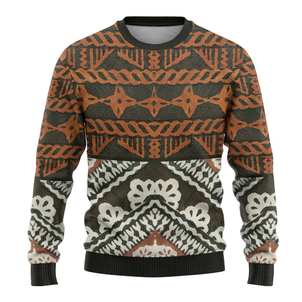 Bula Fiji Tapa Ugly Christmas Sweater Fijian Masi Vintage Vibes LT14 - Polynesian Pride