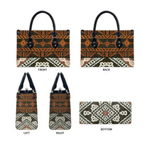 Bula Fiji Tapa Leather Bag Fijian Masi Vintage Vibes - Polynesian Pride