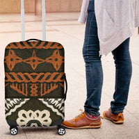 Bula Fiji Tapa Luggage Cover Fijian Masi Vintage Vibes LT14 Brown - Polynesian Pride