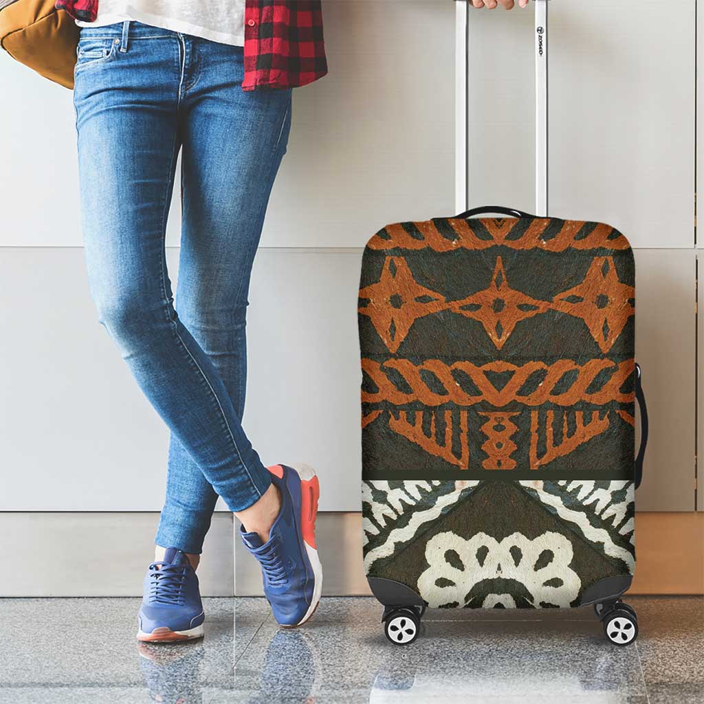 Bula Fiji Tapa Luggage Cover Fijian Masi Vintage Vibes LT14 - Polynesian Pride