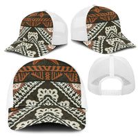 Bula Fiji Tapa Mesh Trucker Cap Fijian Masi Vintage Vibes LT14 - Polynesian Pride