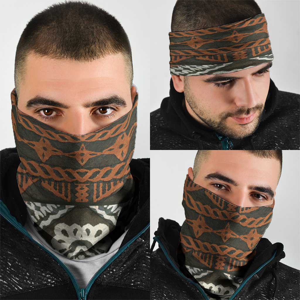 Bula Fiji Tapa Neck Gaiter Fijian Masi Vintage Vibes - Polynesian Pride
