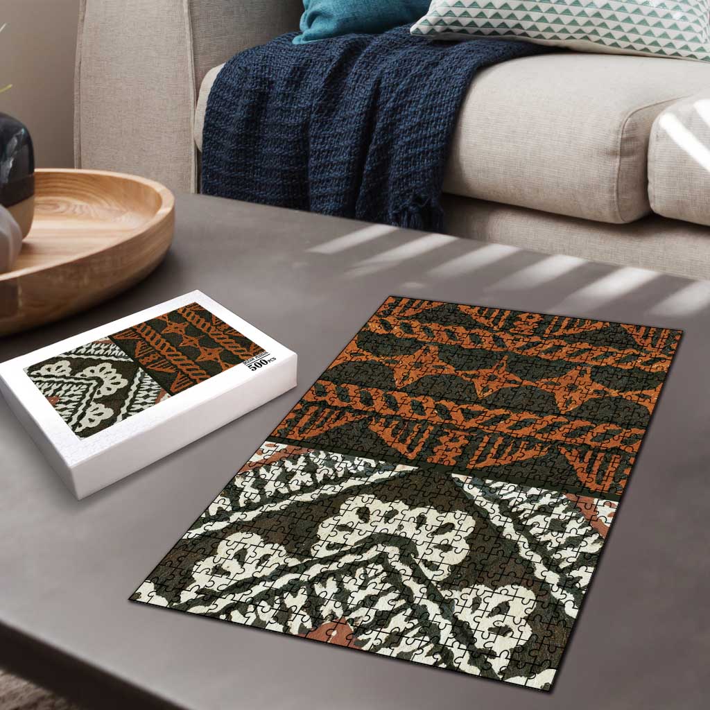 Bula Fiji Tapa Puzzle Fijian Masi Vintage Vibes - Polynesian Pride