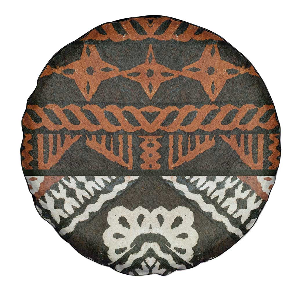 Bula Fiji Tapa Spare Tire Cover Fijian Masi Vintage Vibes LT14 - Polynesian Pride