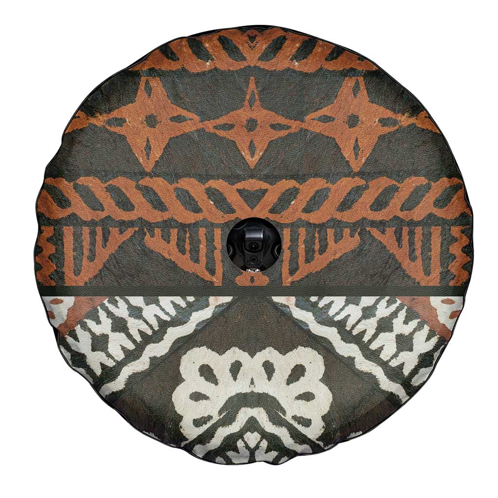 Bula Fiji Tapa Spare Tire Cover Fijian Masi Vintage Vibes LT14 - Polynesian Pride