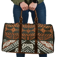 Bula Fiji Tapa Travel Bag Fijian Masi Vintage Vibes LT14 Brown - Polynesian Pride
