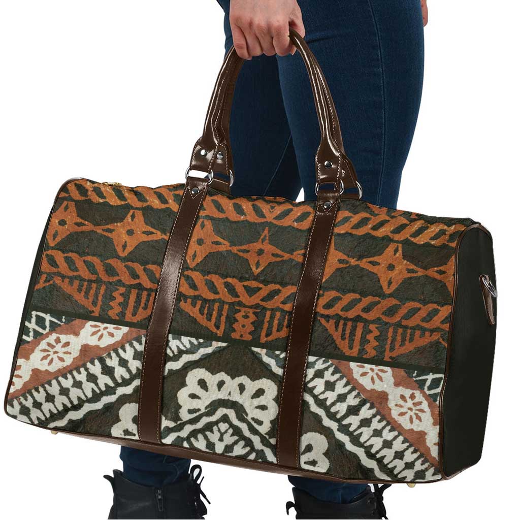 Bula Fiji Tapa Travel Bag Fijian Masi Vintage Vibes LT14 - Polynesian Pride