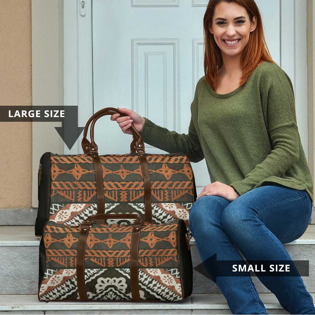 Bula Fiji Tapa Travel Bag Fijian Masi Vintage Vibes LT14 - Polynesian Pride
