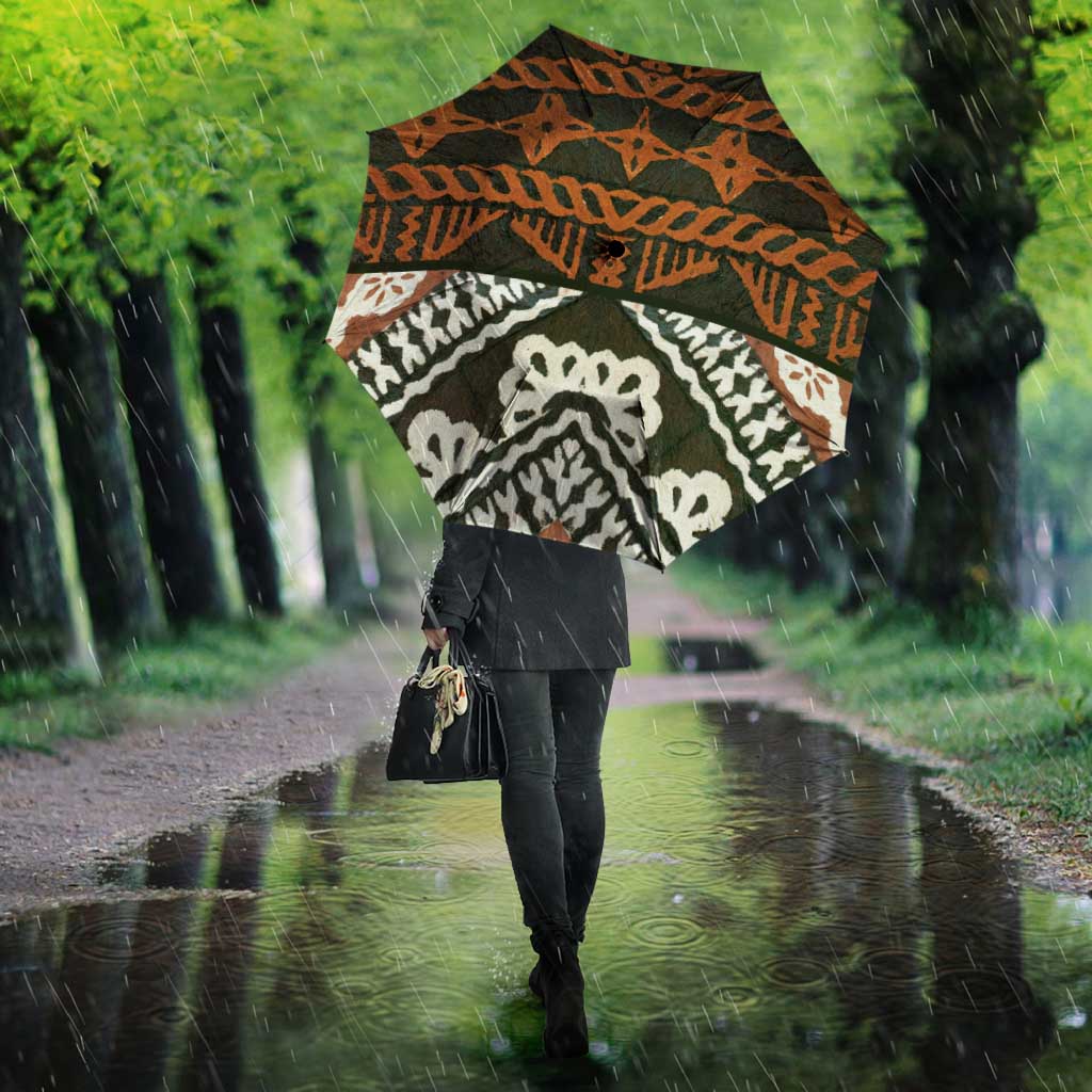 Bula Fiji Tapa Umbrella Fijian Masi Vintage Vibes - Polynesian Pride