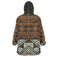 Bula Fiji Tapa Wearable Blanket Hoodie Fijian Masi Vintage Vibes LT14 - Polynesian Pride