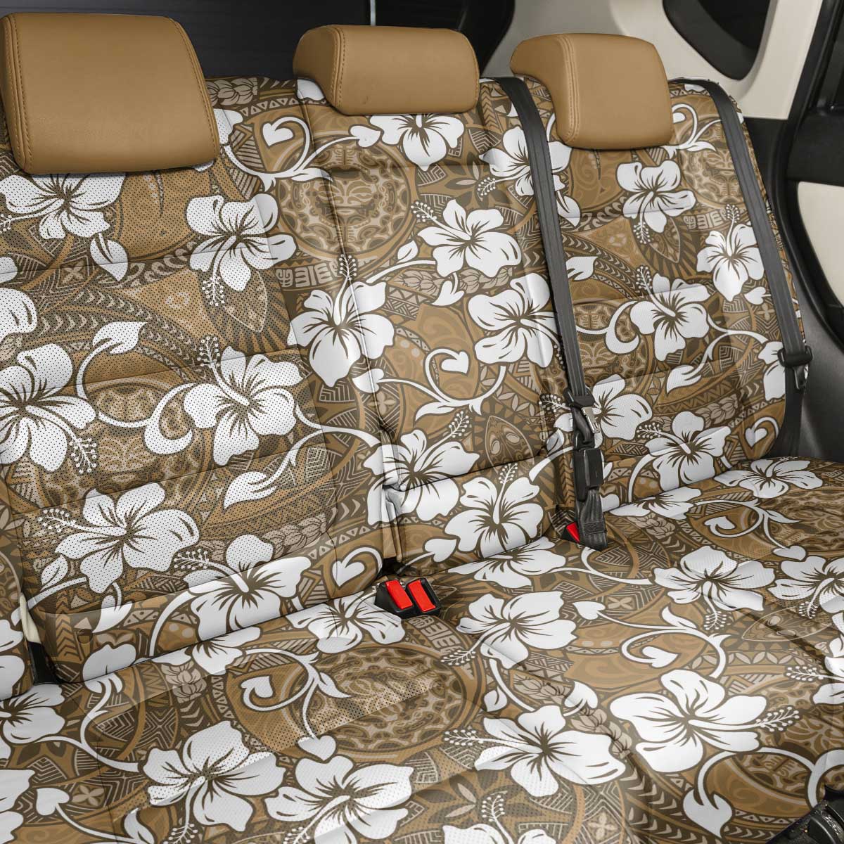 Kuvui Bula Fiji Back Car Seat Cover Fijian Tapa Seamless Hibiscus LT14 - Polynesian Pride