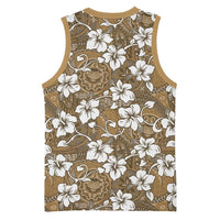 Kuvui Bula Fiji Basketball Jersey Fijian Tapa Seamless Hibiscus LT14 - Polynesian Pride