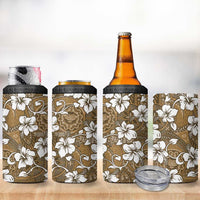 Kuvui Bula Fiji 4 in 1 Can Cooler Tumbler Fijian Tapa Seamless Hibiscus LT14 - Polynesian Pride