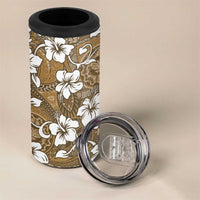 Kuvui Bula Fiji 4 in 1 Can Cooler Tumbler Fijian Tapa Seamless Hibiscus LT14 - Polynesian Pride