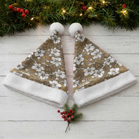 Kuvui Bula Fiji Christmas Santa Hat Fijian Tapa Seamless Hibiscus LT14 - Polynesian Pride