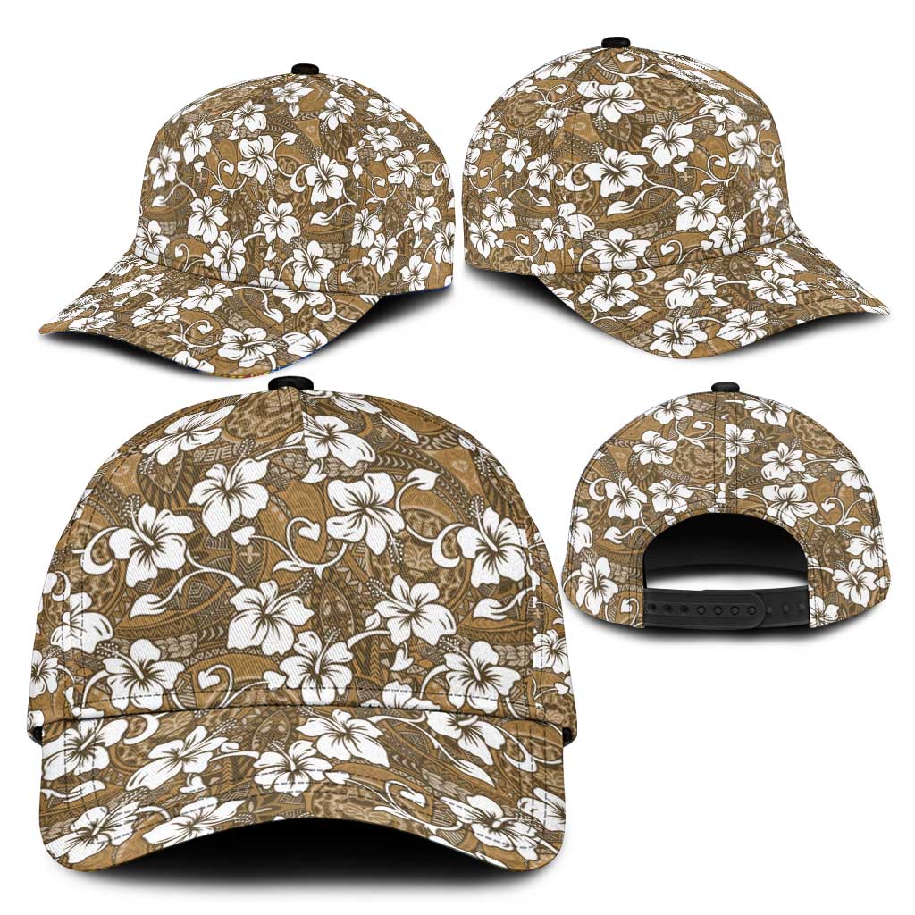 Kuvui Bula Fiji Classic Cap Fijian Tapa Seamless Hibiscus - Polynesian Pride