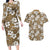 Kuvui Bula Fiji Couples Matching Long Sleeve Bodycon Dress and Hawaiian Shirt Fijian Tapa Seamless Hibiscus - Polynesian Pride