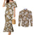 Kuvui Bula Fiji Couples Matching Mermaid Dress and Long Sleeve Button Shirt Fijian Tapa Seamless Hibiscus - Polynesian Pride