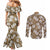 Kuvui Bula Fiji Couples Matching Mermaid Dress and Long Sleeve Button Shirt Fijian Tapa Seamless Hibiscus - Polynesian Pride