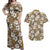Kuvui Bula Fiji Couples Matching Off Shoulder Maxi Dress and Hawaiian Shirt Fijian Tapa Seamless Hibiscus - Polynesian Pride