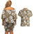 Kuvui Bula Fiji Couples Matching Off Shoulder Short Dress and Hawaiian Shirt Fijian Tapa Seamless Hibiscus - Polynesian Pride