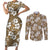 Kuvui Bula Fiji Couples Matching Short Sleeve Bodycon Dress and Long Sleeve Button Shirt Fijian Tapa Seamless Hibiscus - Polynesian Pride