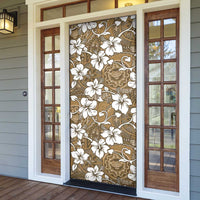 Kuvui Bula Fiji Door Cover Fijian Tapa Seamless Hibiscus LT14 - Polynesian Pride